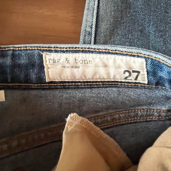 Rag & Bone Nina High Rise Ankle Skinny Distressed Tulsa Wash $225 Size 27 - Picture 9 of 9